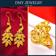 DMY Jewelry Yellow Gold 22k/ Dangling Earing 916 Gold/ Fallen Leaves Birthday Gifts/Gold 916 Origina