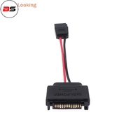 BS 1Pc SATA 15-Pin Male To SATA 6-Pin Female Slimline Power Adapter Cable 20awg Laptop Optical Drive