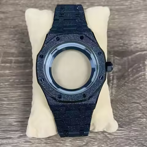 316L Steel Case+Strap Sapphire Crystal 41mm Shining Star Sanding Watch Case For NH35/36/4R/7S Moveme