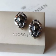 ㊣ 喬治傑生 Georg Jensen 2000 年度耳環 寶石 灰鐵石 參考項鍊 月光石 1989 ☁ 百搭經典 ☁