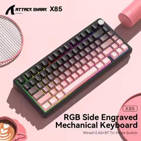 ATTACK SHARK X85 & X85Pro Wireless Mechanical Gaming Keyboard, 75% Layout, Hot Swappable, RGB, Bluet