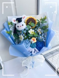 (多款現貨) 針織花 鉤織 手工 手織 卡通 pokemon 比卡超 皮卡丘 pikachu 寵物小精靈 卡比獸 獅子太陽花 玫瑰花 向日葵 薔薇花 康乃馨 生日禮物 畢業花 情人節 求婚 相識 拍拖