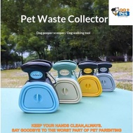 2-in-1 Pet Poop Scoop & Waste Bag Dispenser for Dogs Cats