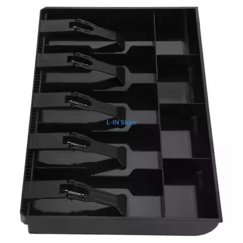 Large Cabinet Cash Drawer Register Insert Money Tray 5 Bills 4 Compartments Storage Box Replacement 