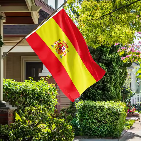 New 12mths 2026 Spain National Flag 2ft*3ft (60*90cm) 3ft*5ft (90*150cm) Size Christmas Decorations