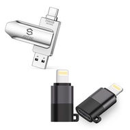 256GB Photo-Stick-iPhone-15-Flash-Drive USB C to USB Lightning Male Adapter for iPhone 14/13/12/11/X