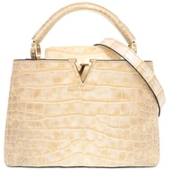 กระเป๋าถือ Louis Vuitton Capucines BB Alligator Matte N80559 IC สีแชมเปญโกลด์ แบบ 2 ทาง รุ่น LV 0204