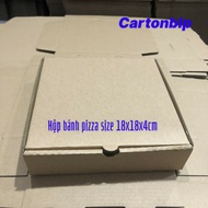 COMBO 50 Hộp carton đựng bánh pizza size 18x18x4cm