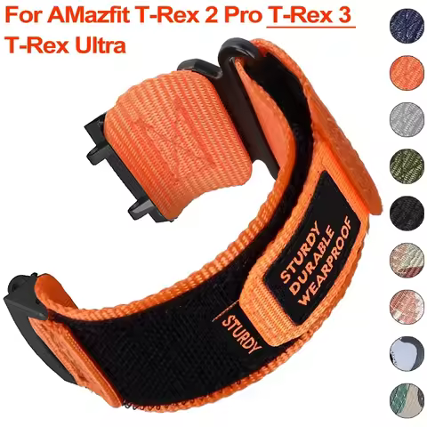 Nylon Loop Strap for Huami Amazfit T-rex 2 3 Ultra Watch Band for Amazfit Trex Pro T Rex Tyrannosaur