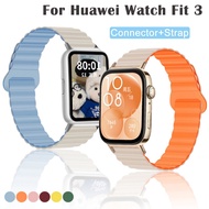 Magnetic Silicone Strap for Huawei Watch 4 4Pro Fit 3 2 Bracelet Wristband on Huawei Watch Fit4 Pro 