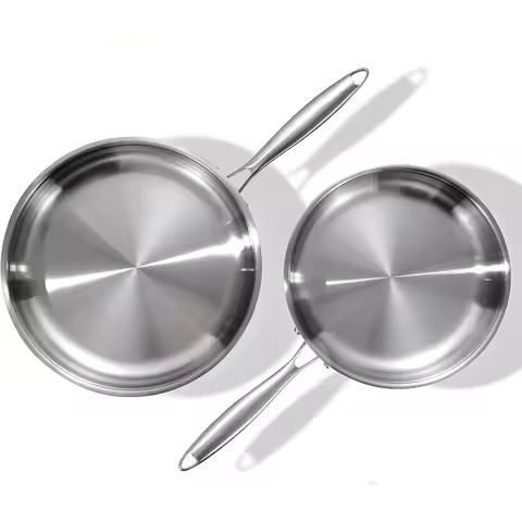 Tri-Ply Clad Stainless Steel Frying Pan Chef's Classic Skillet,Compatible with All Cooktops & Induct