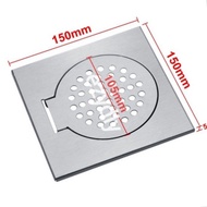 6inch 15CM x 15CM Stainless Steel Bathroom Floor Drain Cover Floor Grating Floor Drainer Trap (Floor
