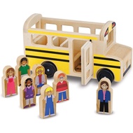 Melissa & Doug School Bus Wooden Play Set with 7 Play Figures