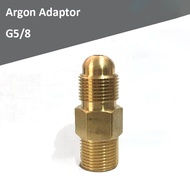 G5/8 Male Connector Gas Adapter for Pressure Hose Cylinder Argon Co2 Nipple Gas Inner Wire to Outer 