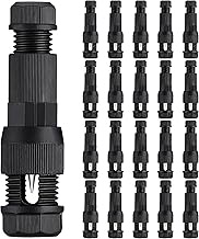 LEONLITE 20-Pack Low Voltage Wire Connectors, Fastlock Wire Connectors for Landscape Lighting, 12/14/16/18 Gauge Cable, Piercing Replacement Connectors for 12-24V Outdoor Pathway Lights, Black