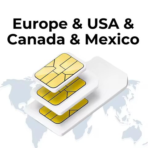 EIOTCLUB Europe, USA, Canada, and Mexico Prepaid SIM Card, High Speed IOT SIM Card Data Only Travel 