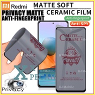 Redmi 13C 5G 12 A2 A2 Plus 12C A1 7 8 8A 9 9A 9C 9T 10 10A 10C Ceramic Privacy Matte Anti Spy Screen Protector