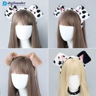 DGR  Cute Plush Ear Hairbands for Dalmatian Dogs Spa Headband Realistic Animal Ears Comic Convention