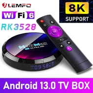 FVBGNHBVCS LEMFO H96 Max RK3528 Smart TV Box Android 13 WIFI6 Support 8K 3D H96Max Set Top Box Android 13.0 Media Player 2023 New