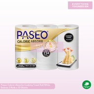 Paseo Calorie Absorbs Cooking Towel Roll White Emboss 3 Rolls x 70 Sheets