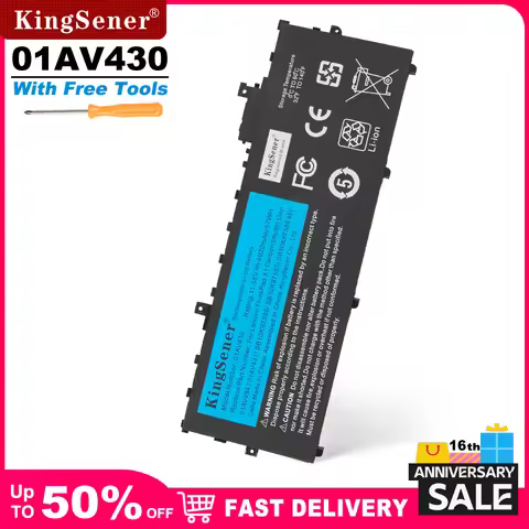 KingSener 01AV494 01AV430 Battery For Lenovo Thinkpad X1 Carbon 5th 2017 6th 2018 Series 01AV429 SB1