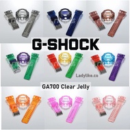 G-shock GA700 BNB CLEAR JELLY BAND AND BEZEL DIY BNB Jam Tali - Clear Jelly [GShock Watch Straps]
