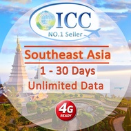 ICC Southeast Asia 1-30 Days Unlimited Data SIM Card/ Check coverage