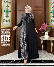 ( S M L XL XXL ) Terbaru Gamis twill rayon pelangi gamis twill tidye gamis twil rayon super abstrak 