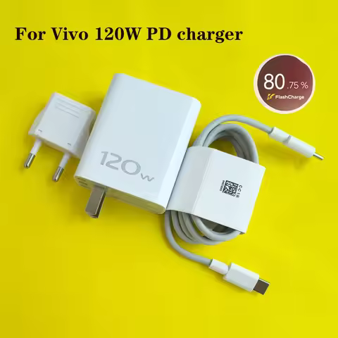 Original For Vivo 120W PD Charger EU/US FlashCharge QC 3.0 Quick Charge For Vivo Y500 Y400 S50 Pro i