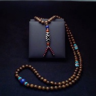 金剛三眼天珠 青金石佛珠 108顆虎皮檀念珠 穩健昌盛加持