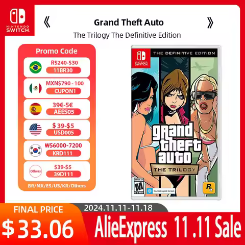 Original Grand Theft Auto The Trilogy The Definitive Edition GTA Nintendo Switch Game Deals Adventur