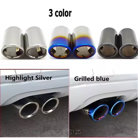 For Muffler For Audi A3 A4 B8 A6 C6 A5 Q5 Q7 Q3 A1 A8 Car Exhaust Tailpipe Muffler Tube Stainless St