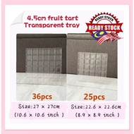READY STOCK - TART CAVITY TRAY CHEESE TART 4.5CM, TARTLET 4CM FRUIT TART TRAY TRANSPARENT