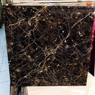 granit 60x60 hitam motif marmer (glossy/ granit hitam marmer/ granit