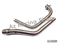 คอท่อ Demon Gr200R (2วาล์ว)สวมปลายท่อแต่งขนาด 2 นิ้ว(51 มิล)วัสดุสแตนเลส