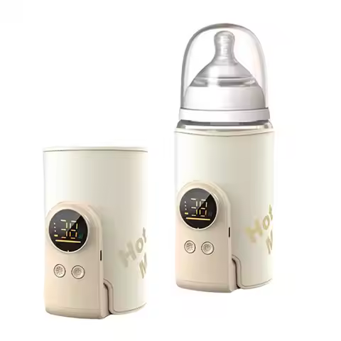 Portable Milk Warmer Baby Bottle Warmer Wireless Milk Heater No Water Needed Intelligent Temperature