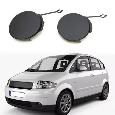 1 Pair Car Front Bumper Towing Hook Cover for Audi A2 2000 2001 2002 2003 2004 2005 8Z0898406 3FZ Re