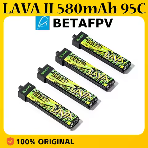BETAFPV LAVA II 580mAh 1S 95C 3.8V Battery BT2.0 for Air75, Meteor75 Pro