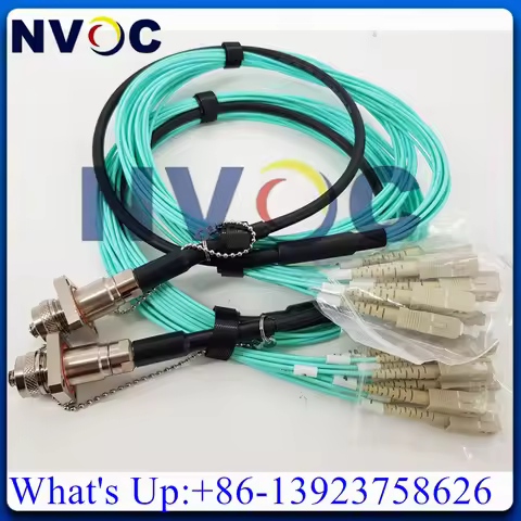 Multi Mode,OM3-300,12C,6.0mm TPU Armored Cable,300M,ODC-MPO Round to ODC-MPO-R Femal Fiber Connector