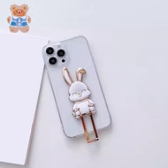 Cute Rabbit Phone Stand, Desktop Phone Stand, Phone Stand with Telescopic Rod, Foldable Phone Stand