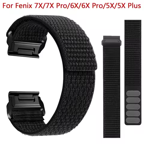 For Garmin Fenix 7X 6X Pro 5X Plus 3 3HR Nylon Strap 26mm Watch Band Tactix 7 Pro Delta Bravo Quickf