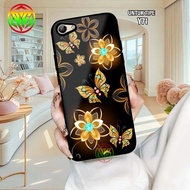 HP Real Case Vivo Y71 - Latest Motif Softcase Glass Shiny New Case Glossy casing Vivo Y71hp [Butterf