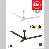 KDK Ceiling Fan  K15V0  60" 3 Blade Ceiling Fan Brown / White 3 Blade Ceiling Fan with Regulator (150cm/60")