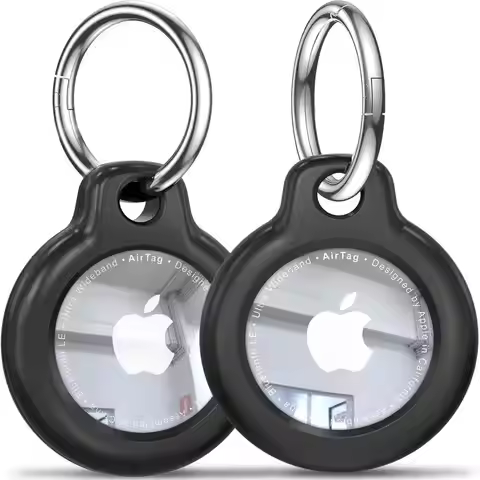Case For Apple Air Tag Holder With Keychain Hard PC Anti-Drop Airtags Key Chain Hard PC AntiDrop Air