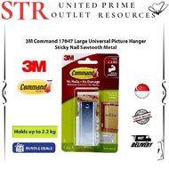 [SG SHOP SELLER] 3M Command Sticky Nail Sawtooth - Metal Hanger / Holds Up to 2.2kg - 17047