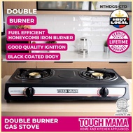 ▦ ▧ § Tough Mama NTMDGS-CTD Black Gas Stove Double Burner Auto-Ignition