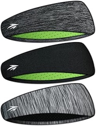 Mens Headbands 3 Packs Guys Sweatband and Sports Headband for Men for Running, Cross Training, Racqu
