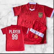 geratis nama nomor dan logo timnas stelan jersy junior untuk umur 5-14 tahun cewe cowo kaos futsal