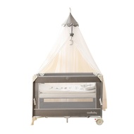 PAPA BABY มุ้งกันยุงสำหรับเด็ก รุ่น CARNB001 มุ้งกระโจมเพลเพนแบบมีเสา พร้อมโมบาย