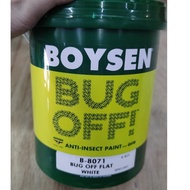 BOYSEN BUG OFF Anti Insect / Repellant Paint with Artilin Flat White #8071 , 4Liters/Gallon